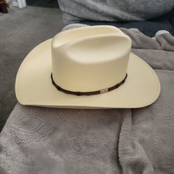 Mens Resistol Cowboy Hat Beigh. Size 7.5