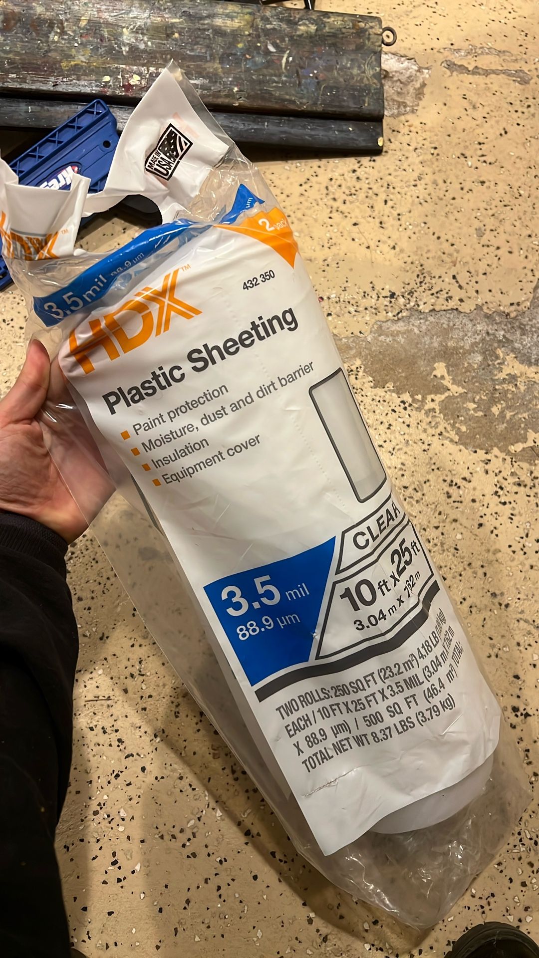 10ft x 25ft Plastic Sheeting Clear
