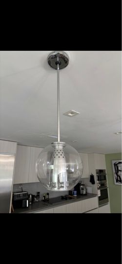 3 Modern Clear Glass Globe Pendant Light