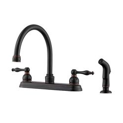 Design House 546101 Saratoga 2-Handle Standard Kitchen Faucet with Side Sprayer