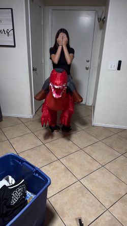 Blow up dinosaur kids costume