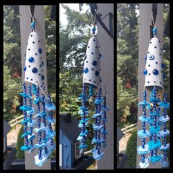  HAND CRAFTED 2 NAZAR CHARM WIND CHIME $15 EACH 💙 CURRENTLY ALL DESIGNS ARE AVAILABLE UNLESS MARKED SOLD!!