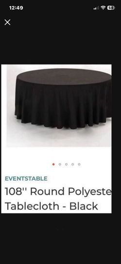 Black Round Tablecloth. 60 Dollars