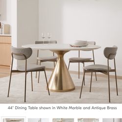 West Elm Marble Round Dining Table 