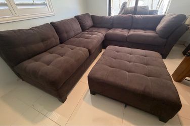 Large Sectional with Thick Plush Cushions