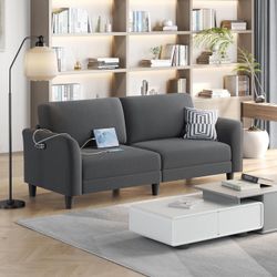 Brand new 67” Yaheetech Loveseat Sofa – Dark Gray – w/ USB Ports