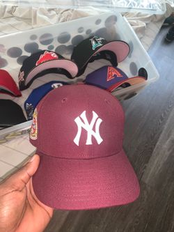 Hat club Yankee Merlot 7 3/8 green uv clean 🔥