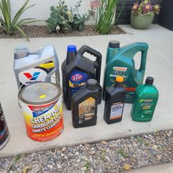 Lot of Motor Oil, Transmission Fluid, Brakes Fluid  and More