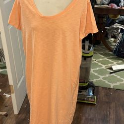 Universal Thread Women’s Size XL Peach T-Shirt Dress V-Neck
