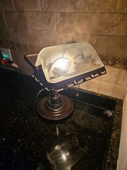 Vintage lamp with bulb.