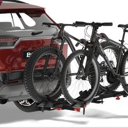 NEW! BougeRV Lockable Hitch Mount Bike Rack Platform 2-Bike Carrier for SUV & Truck, Lightweight E-Bike Compatible