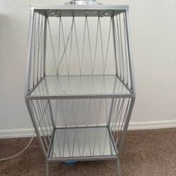 Silver Mirrored Accent Table