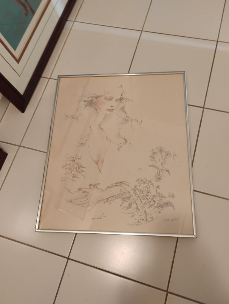 SUSAN OBRANT MOOD INDIGO LITHOGRAPH SIGNED