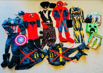 6-12 Superhero Spider-Man Batman Minecraft Bumblebee Captain America Incredibles pirate masks costumes Halloween play