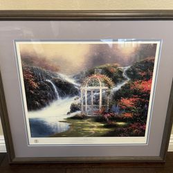 Thomas Kinkade “Hidden Arbor” Large Wood Framed Print