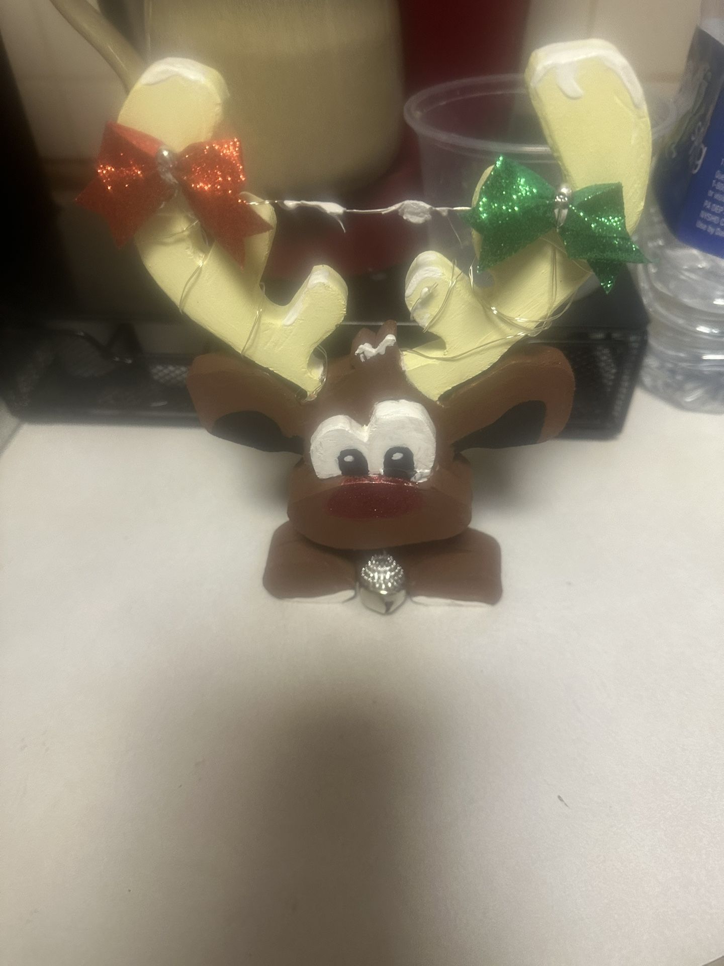 Handmade Wooden Reindeer With Lights 