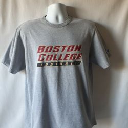 Champion Boston College football men's gray short sleeve t-shirt size M