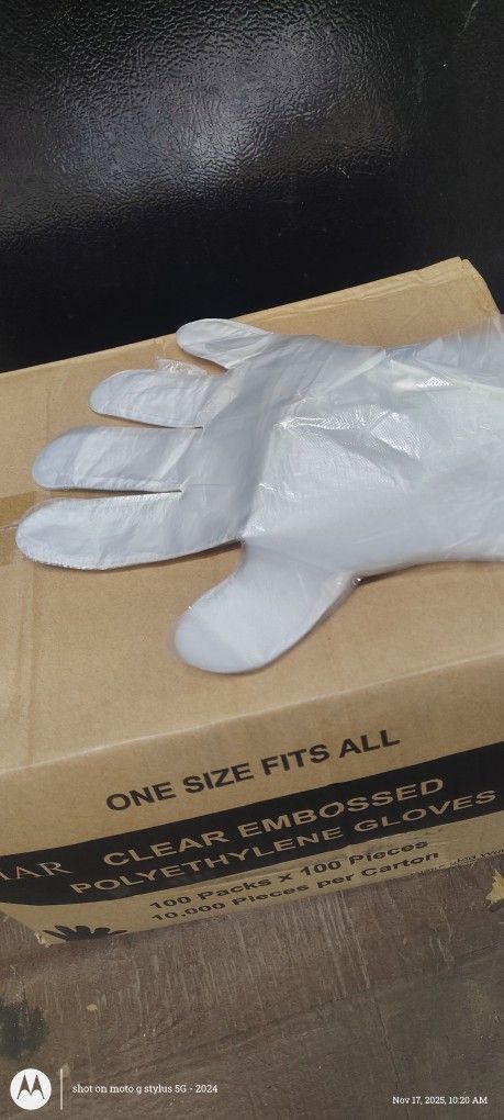 Disposable Polyethylene Food Service Gloves High Density Select Size Pieces