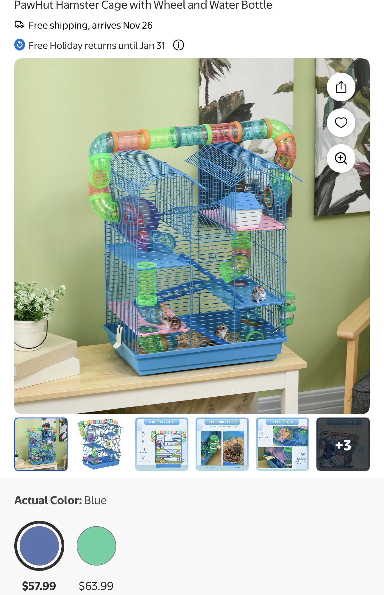 Pawhut Hamster Crate