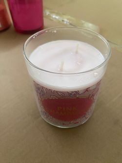 Pink champagne candle