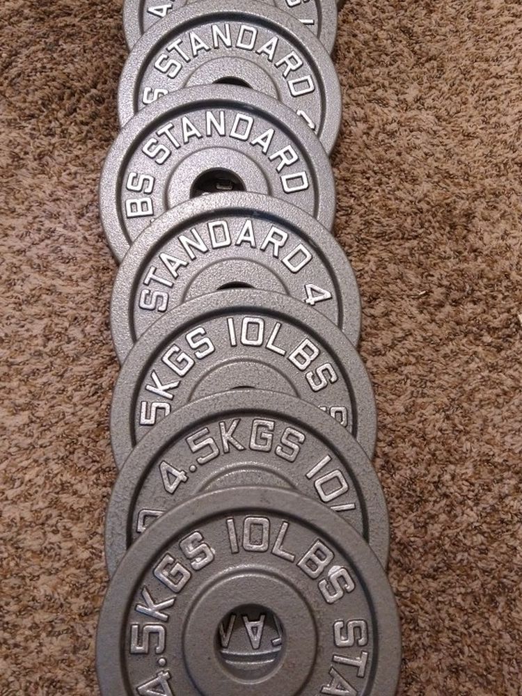 Olympic Weights Plates 2x10 $38