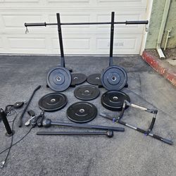 Olympic Style Weights With Many Extras