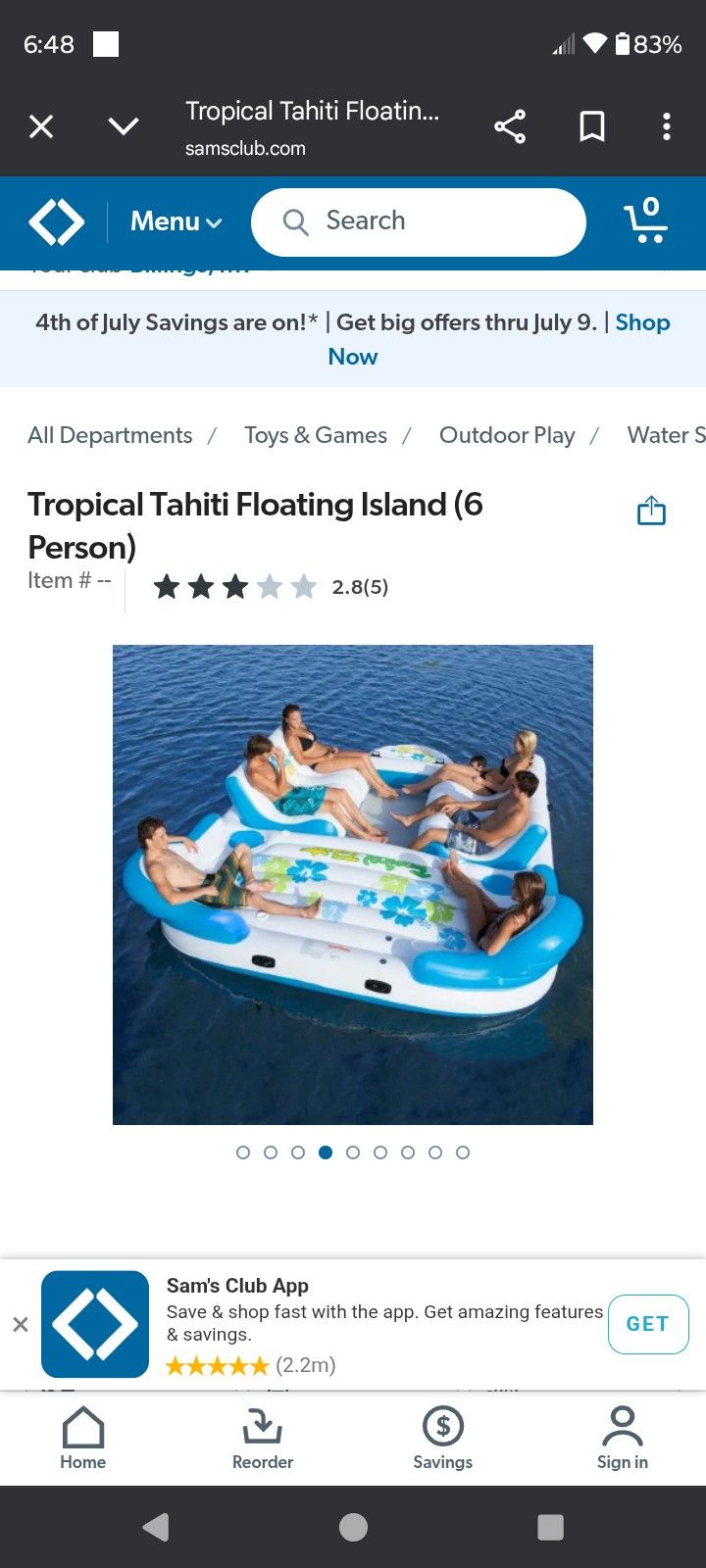 Tropical Tahiti Inflatable Floating Island Person Capacity