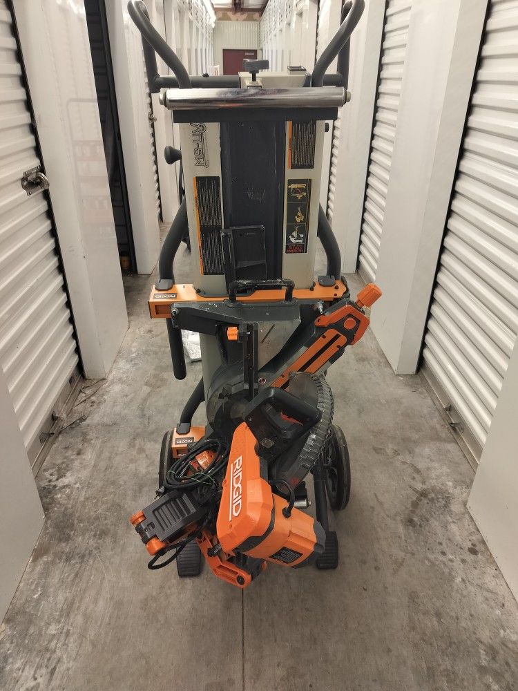 Ridgid 10 in. Dual Bevel Sliding Miter Saw with stand