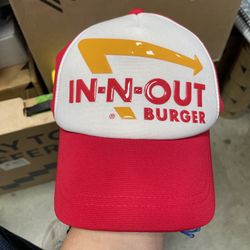 Official In-N-Out Burger Employee Hat SnapBack Red Uniform Crew Cap Vintage 90s