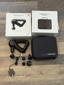 Therabody - Theragun Prime Bluetooth + App Enabled Massage Gun + 4 Attachments, 30lbs Force (Lates) + Travel Case