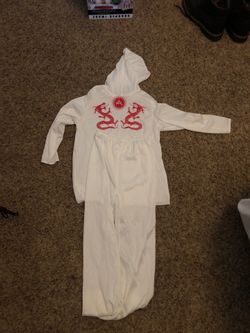 Halloween costume white ninja medium 8-10