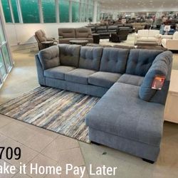 Marleton Denim 2-Piece Sectional with Chaise