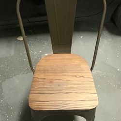 Metal Frame Wood Seat 