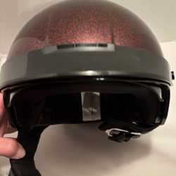 New Red Glitter Harley Helmet
