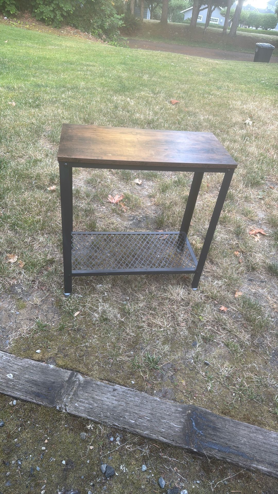 Plant stand Black metal & Wood (24x12x25)