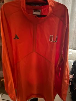 Miami hurricanes team issued long sleeves pullover XXXL
