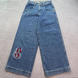 Vintage JNCO Rollin 360 Wide Leg Denim Jeans 30x32 Y2K Baggy