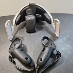 Meta Quest 3 Upgrade Kit: Comfort & Control Bundle (Topcovos Head Strap + AMVR Controller Grips) Lightly Used – Excellent Condition