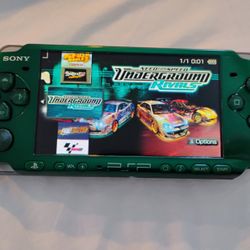 GREEN 3001 * SLIM * - PSP - WITH 5,000 GAMES 