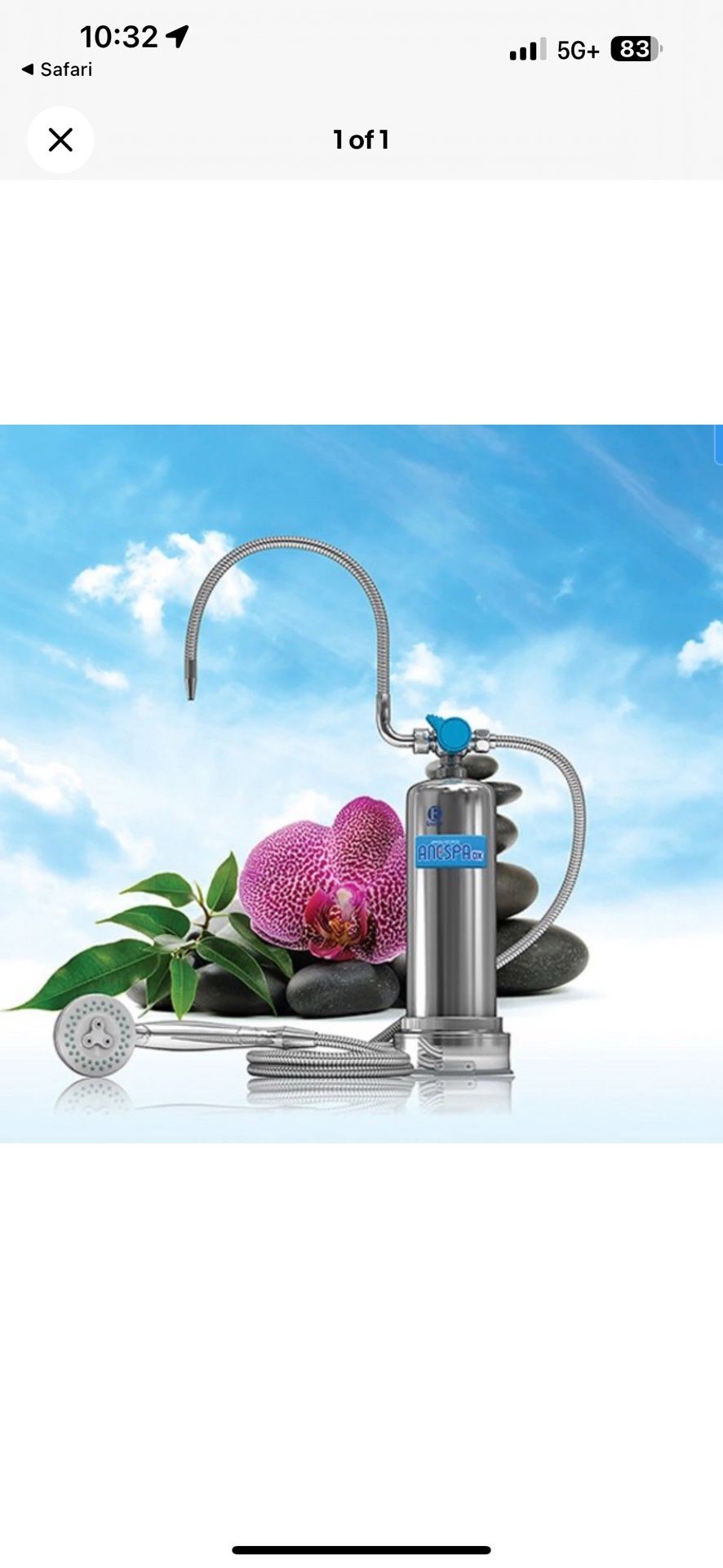 Enagic Anespa DX ANSP 02 Mineral Ion Water Spa Shower System NEW