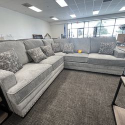 Gray Sofa Sectional Couch Set 