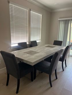 Dining Table Set with 6 Chairs