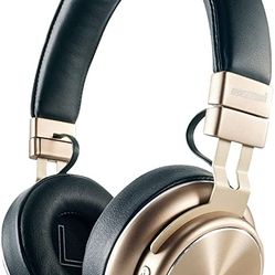 Bluetooth Wireless 5.0 USB Over Head Ear Stereo Headphone Headset Mic Gaming 5 Core (Golden)