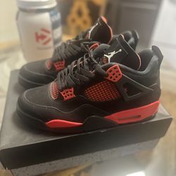Red Thunder Jordan 4s Size 11