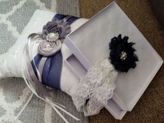 Ring bearer pillow and garter