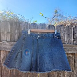 Tyte Denim Pleated Miniskirt 