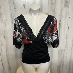 Black And Red Blouse 