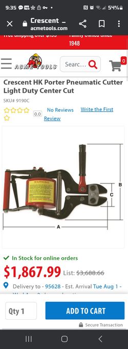 Cresent H.k. Porter Pneumatic Cutter Light Duty