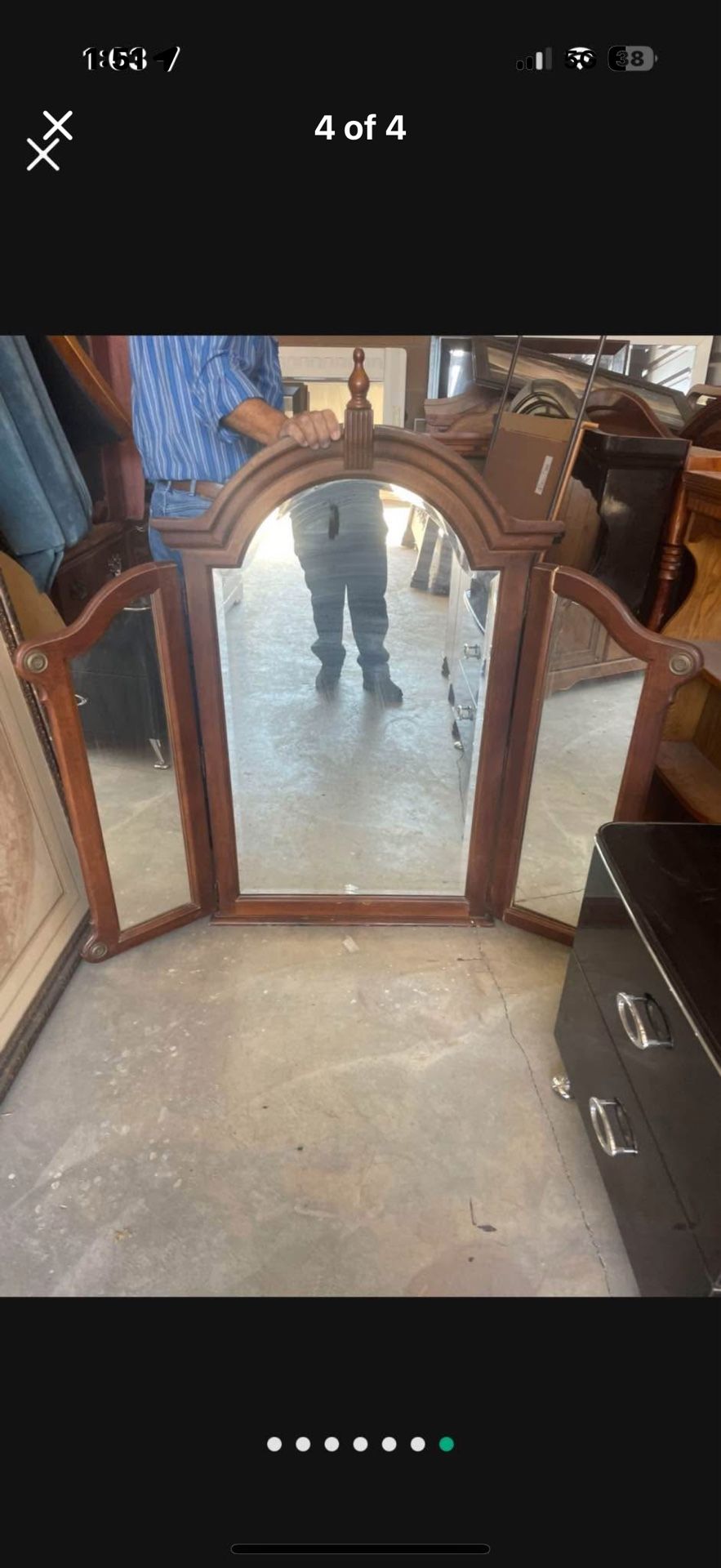 🎁BEAUTIFUL VINTAGE TRIPLE MIRROR🎁