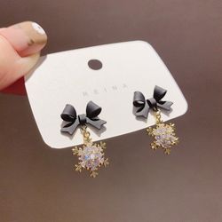 New Snow Flake Bow Earrings, Pick 2 Jewelry Free Shipping 